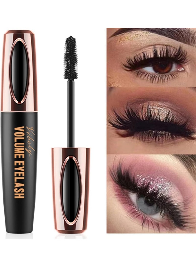 Vibely Waterproof Volume & Length Mascara - False Lash Effect, No Smudging, 4D, Long Lasting Fibre - Image 3